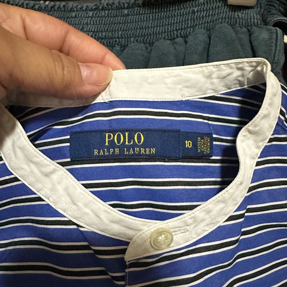 Ralph Lauren Blue and White Striped Shirt Dress - Picture 3 of 3